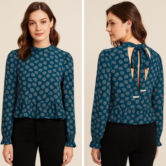 Michael Kors Tops - Michael Kors blouse with tie at neck & open in back.